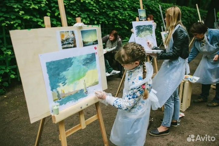 Мастер-класс на выезде (картина маслом)