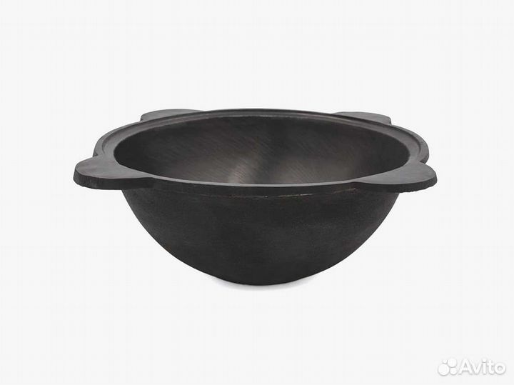 Казан чугунный 6 литров, плоское дно