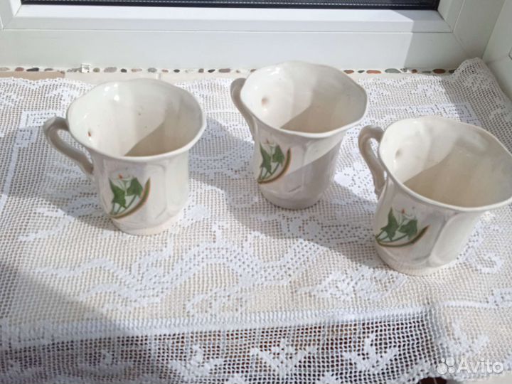 Кофейные чайные чашки набором 3шт