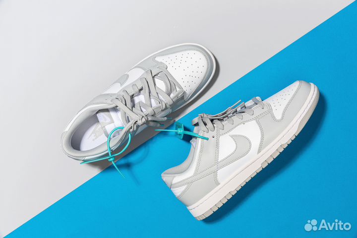 Кроссовки Nike Dunk Low Retro Grey Fog Оригинал