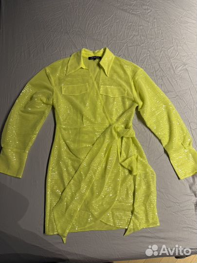 Платье-рубашка в пайетках Love Republic