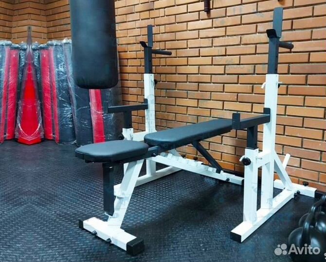 Стойка для жима и приседа + скамья до 350 кг