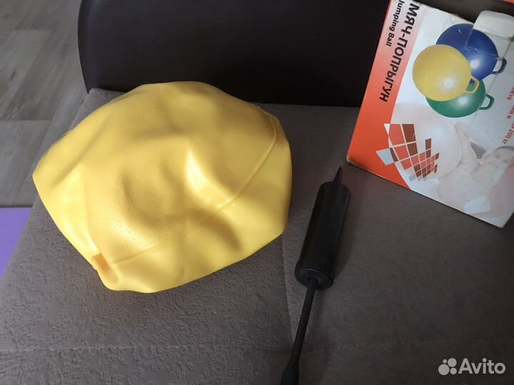 Мяч гимнастический с ручкой, р 45 см