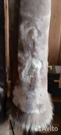 Мутоновая шуба, меховая шапка, сапоги зимние