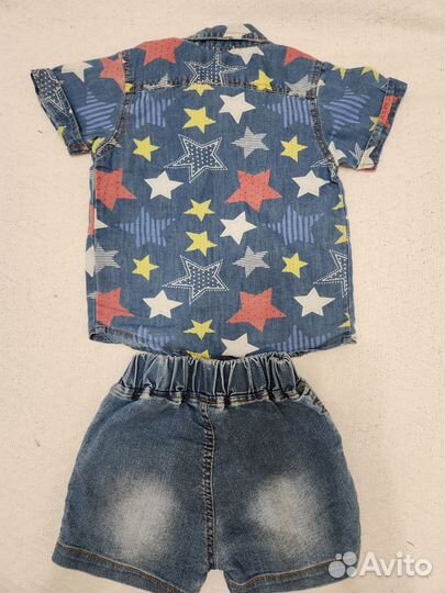 Комплект рубашка и шорты 92