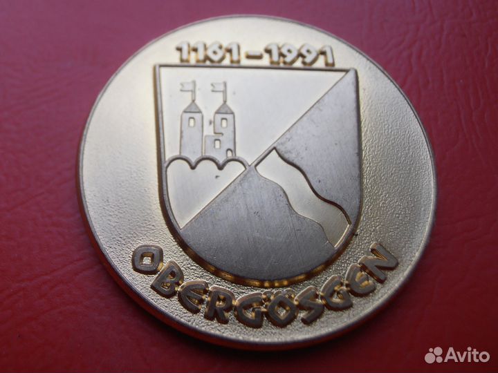 Швейцария Медаль Город Obergosgen 700-лет Швейцарс