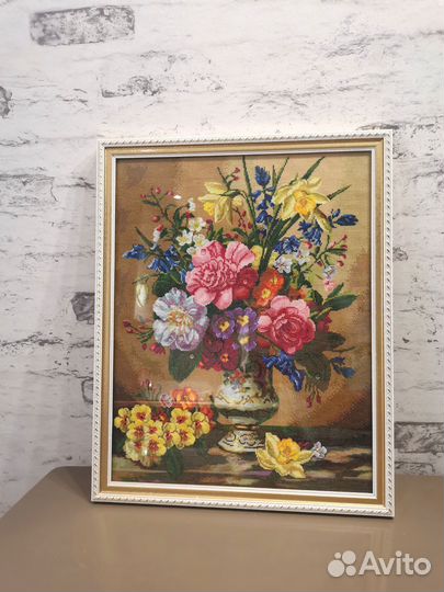 Картина вышитая крестом ручная работа