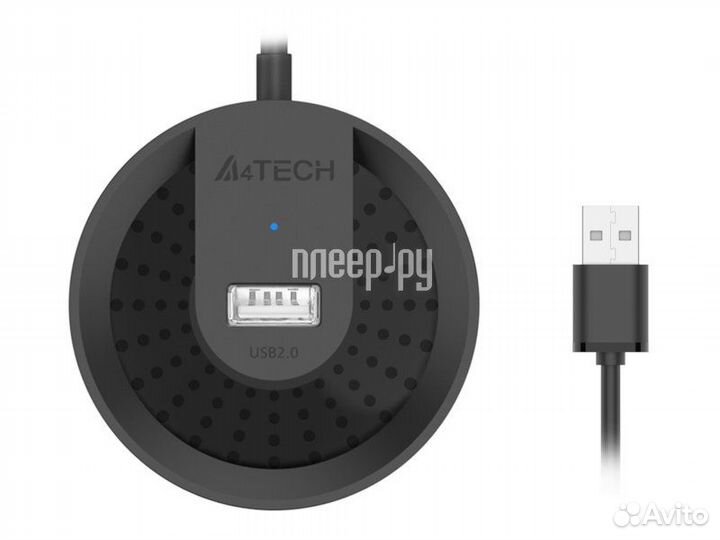 Хаб USB A4Tech USB 2.0 4 ports Black HUB-20