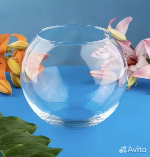 Аквариум для рыбок круглый