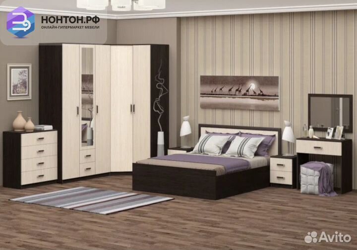 Спальный гарнитур Фиеста с угловым шкафом