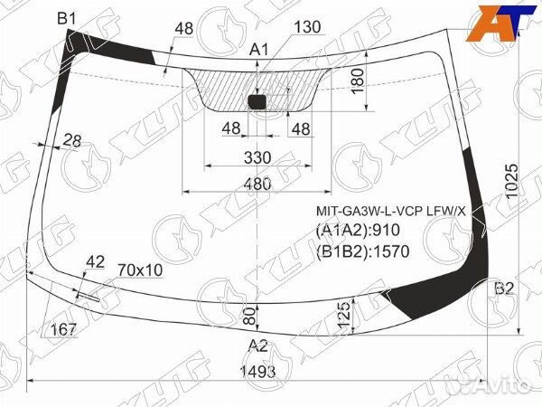 Стекло лобовое mitsubishi ASX