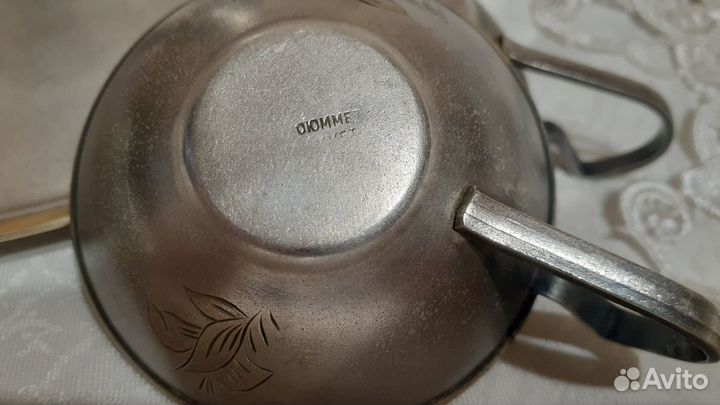 Мельхиор позол. Кофейный набор.ложки вилки