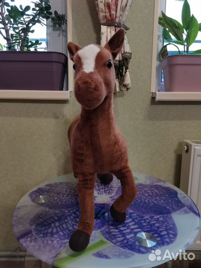 Мягкая игрушка лошадь большая