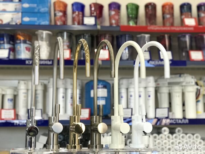 Краны для фильтров Аквафор, Барьер, Гейзер, Atoll