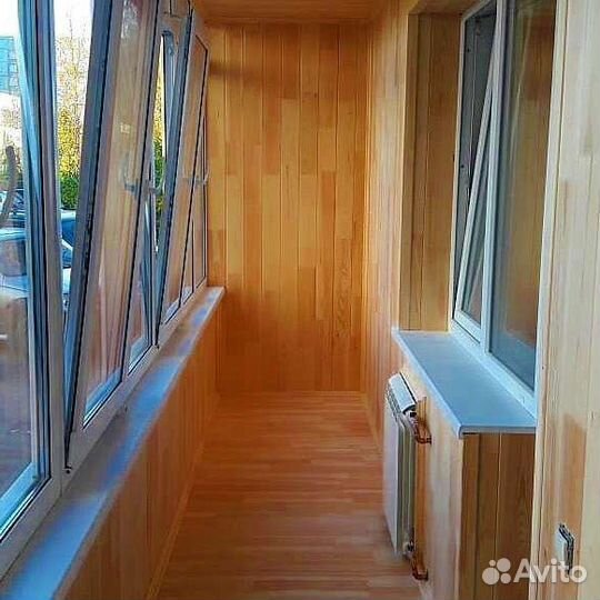 Остекление лоджи И балконов,отделка балкона