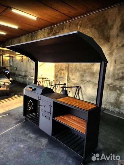 Мангал с крышей 4в1