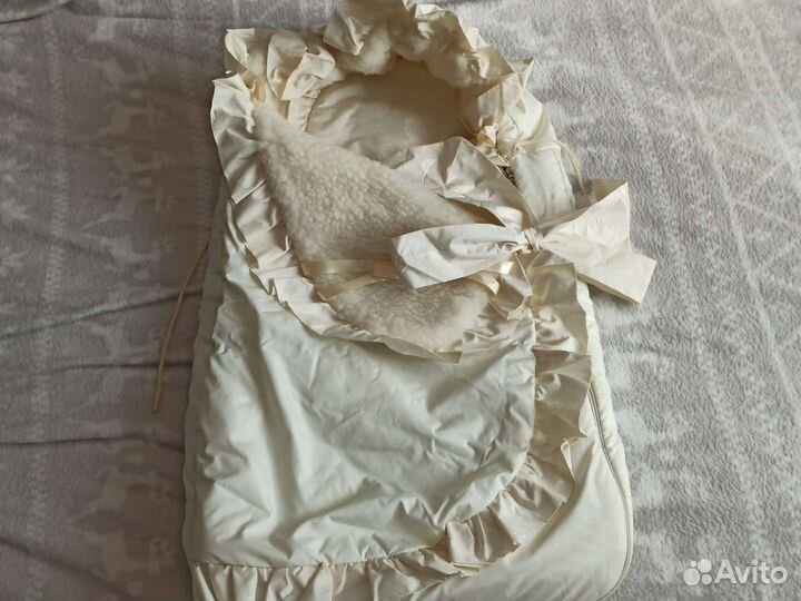 Одеяло-конверт на выписку, зимнее