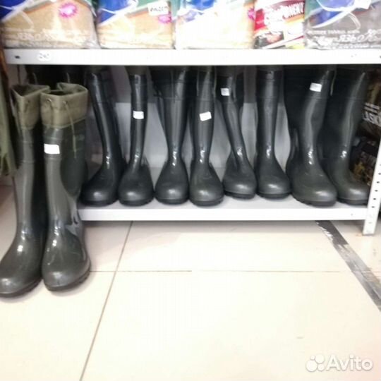 Сапоги резиновые высокие с вкладышем и усиленой по