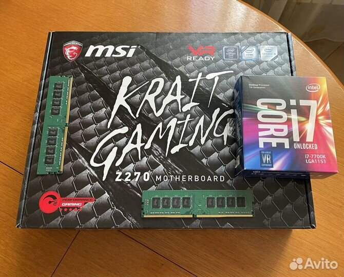I7 7700k boxed MSI Z270 krait 16 GB DDR4