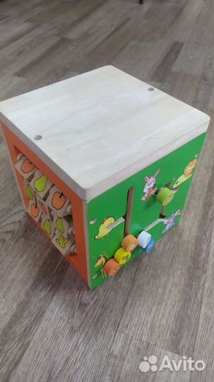 Деревянный развивающий бизикуб