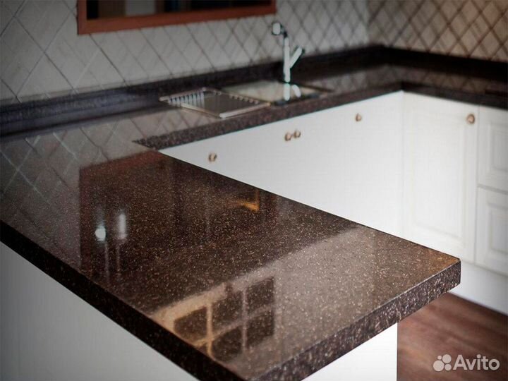 Столешница черный мрамор, под заказ