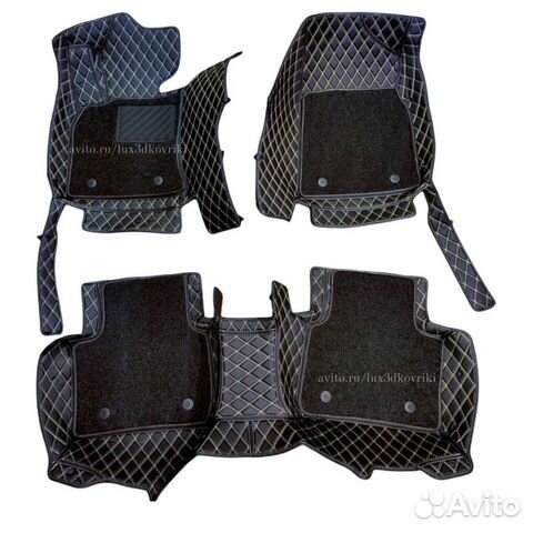 Коврики премиум для BMW X5 E53+ковры пвх. Чёрн/беж
