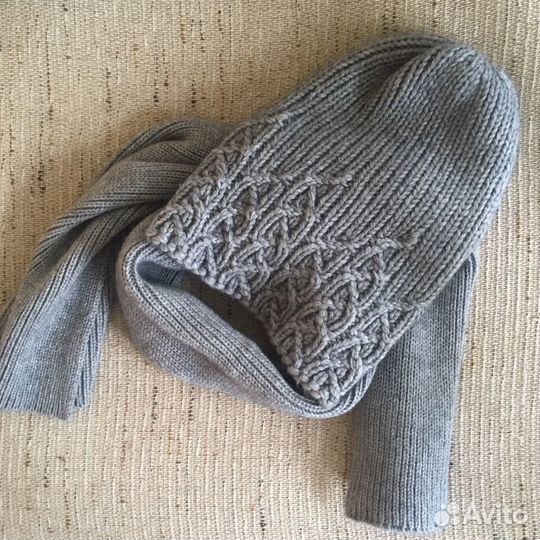 Новые вязаные шапки из кашемира на осень