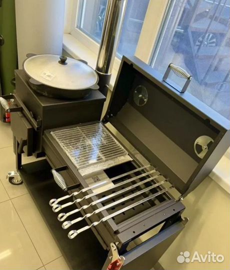 Мангал с печью под казан Искандер 360 Стандарт Эйр