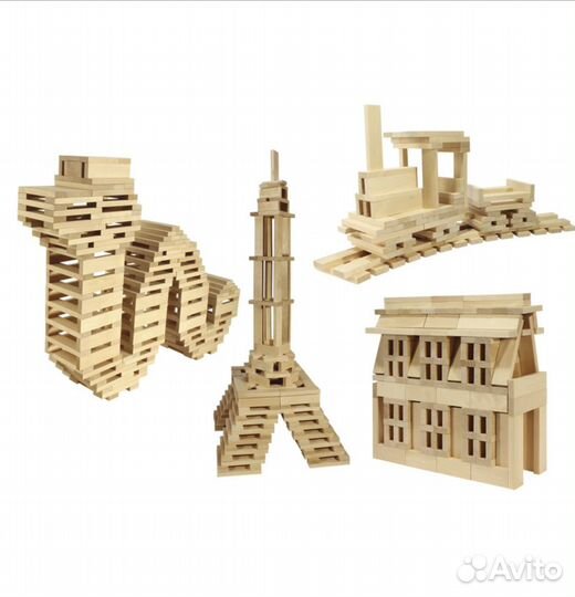 Конструктор деревянный BrusOк 710 шт. treego