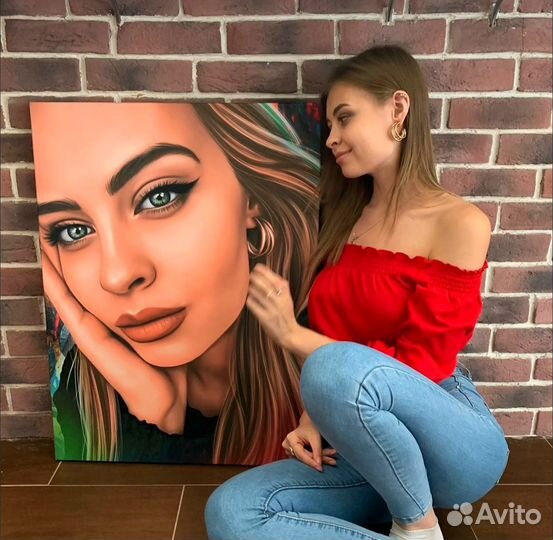 Портрет по фото 50на70 см