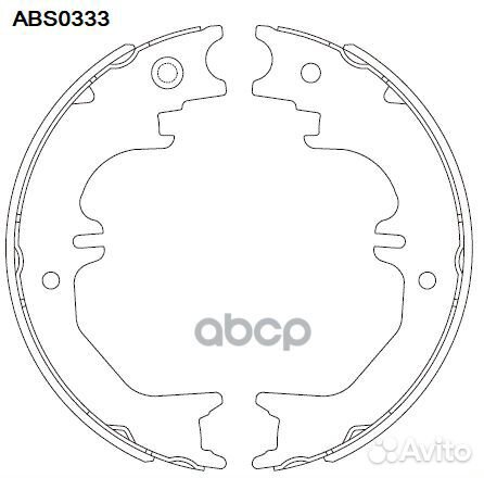 Колодки тормозные стояночного тормоза зад A