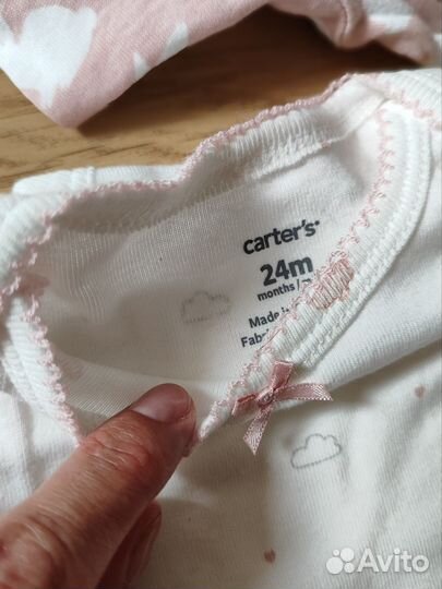 Новые боди с длинными рукавами Carter's 24m 4 шт