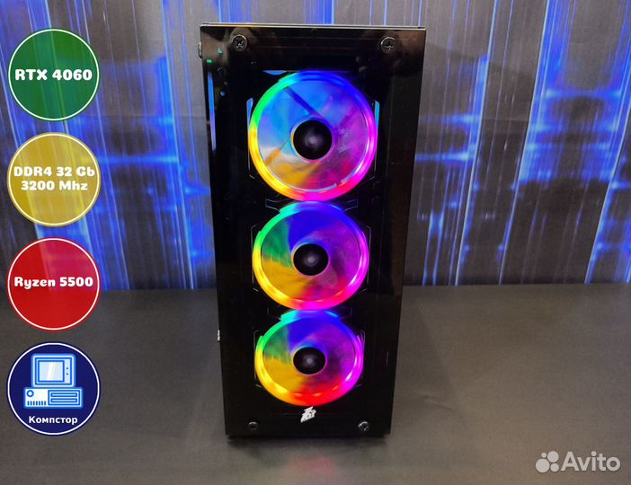 Игровой пк AMD5500-RTX4060-32DDR4-ATH048735219-A520