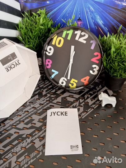 Часы настенные кварцевые икеа юкке, черный