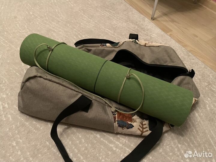 Коврик для йоги и фитнеса с сумкой чехлом