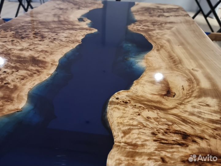 Стол из смолы, стол река, стол из эпоксидной смолы