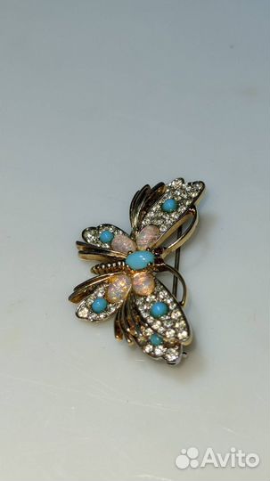 Винтажная брошь Бабочка Jamaz США