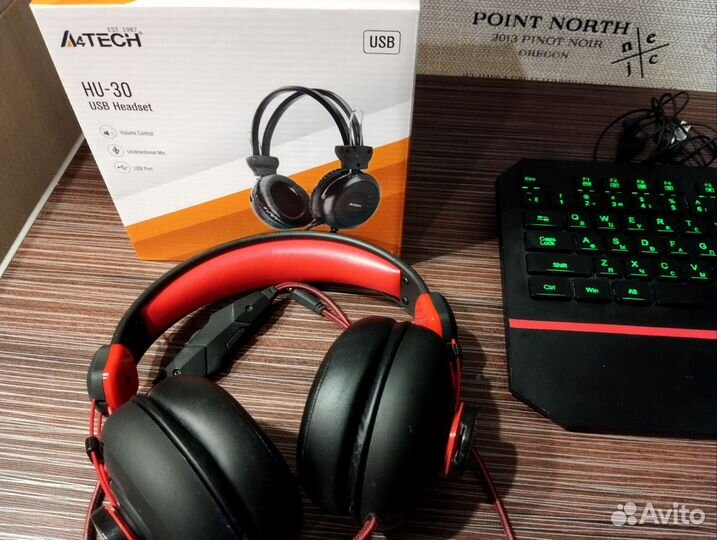 Наушники A4tech с микрофоном, usb