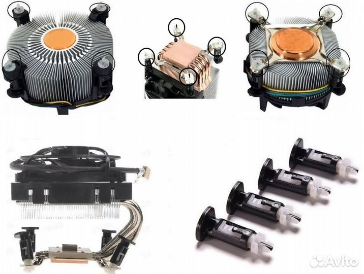 Термопаста GD900 / Клипсы крепления кулера intel