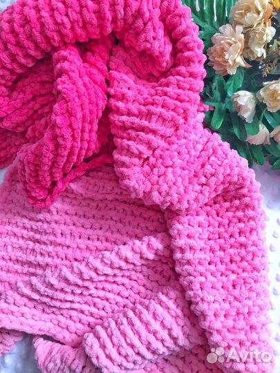 Вязанный плед детский