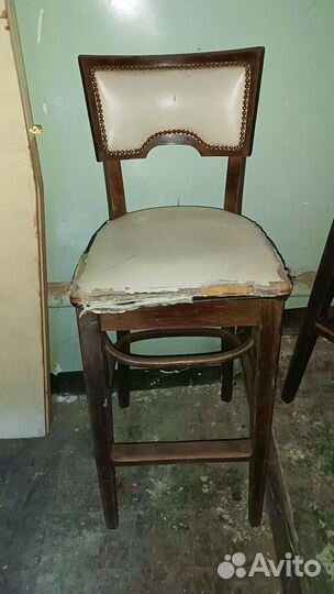 Стул высокий барный со спинкой