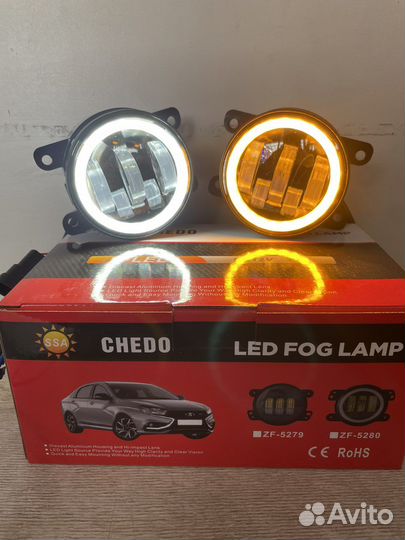 Противотуманные фары на Форд-Рено-Веста 4 режим