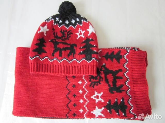 Вязаная шапка и шарф Luhta