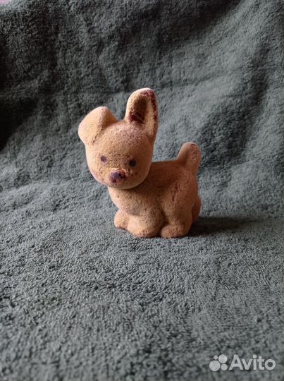Игрушка СССР щенок, флок