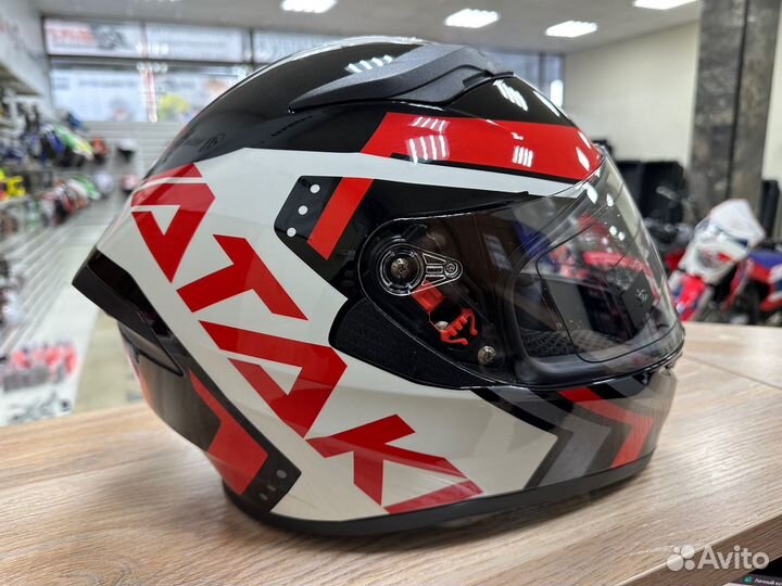 Шлем интеграл ataki JK316 Pattern красный\белый
