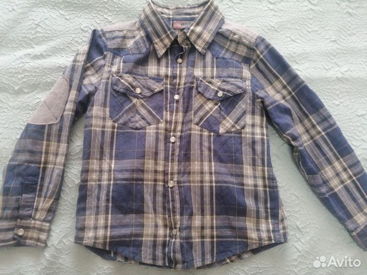 Рубашка 122 размер, стильная