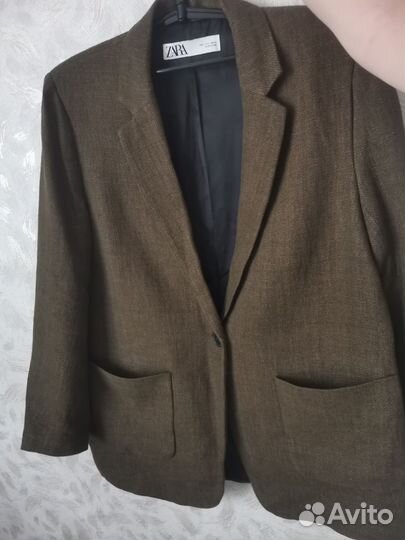 Пиджак женский zara льняной