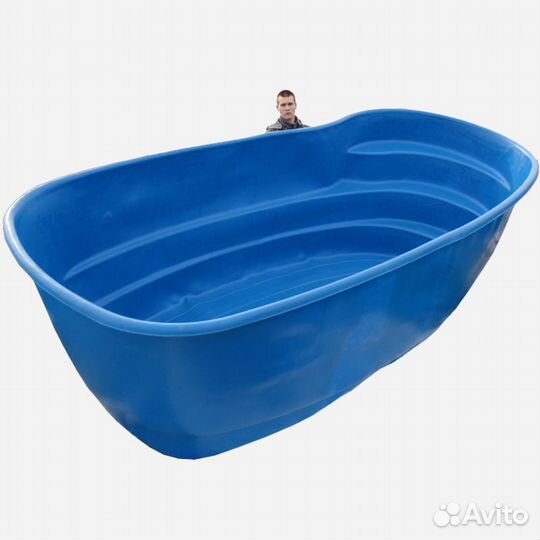 Бассейн пластиковый 6,6 м3 (4100 х 2100 х 1250)