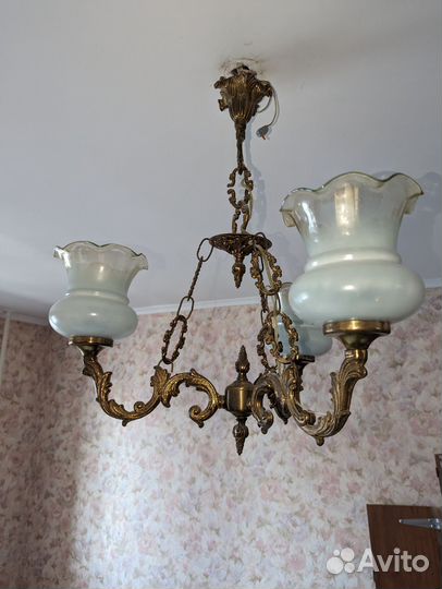 Люстра бронзовая