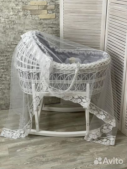 Детская люлька колыбель плетеная из лозы